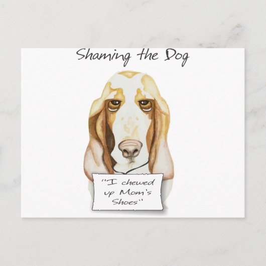 Het schamen van het Hondje van het Bactivum van de Briefkaart (Voorkant)