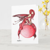 Het scharlaken Wenskaart van de Fee van de Bel Kaart (Gele Bloem)