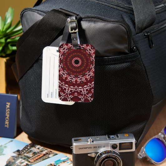 Het scharlakenrode labyrint bagagelabel (Voorkant & Achterkant)