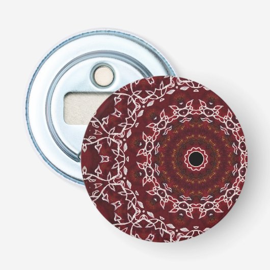 Het scharlakenrode labyrint button flesopener (Voorkant)