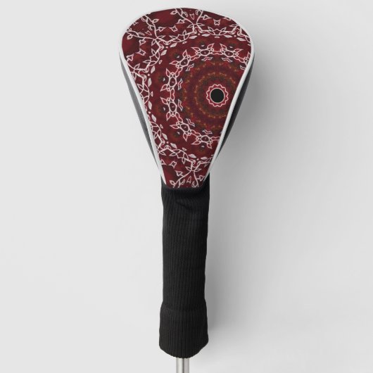 Het scharlakenrode labyrint golfheadcover (Voorkant)
