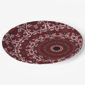 Het scharlakenrode labyrint papieren bordje (Gekanteld)
