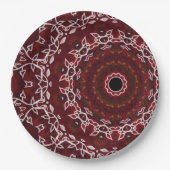 Het scharlakenrode labyrint papieren bordje (Voorkant)