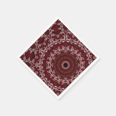 Het scharlakenrode labyrint servet (Hoek)