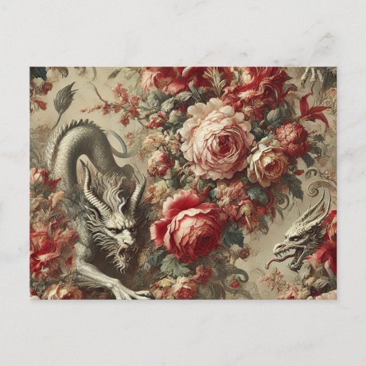 Het scharlakenrode struikgewas – Gotisch Victoriaa Feestdagenkaart (Voorkant)