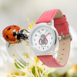 het schattenliefhebber voegt naam toe horloge<br><div class="desc">schattig ladybug-omvergooien naam bekijken</div>