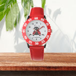 het schattenliefhebber voegt naam toe horloge<br><div class="desc">schattig ladybug-omvergooien naam bekijken</div>