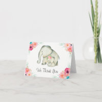 Het schattige Baby shower van Olifanten dankt u