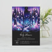 Het Schattige Fun Enchanted Forest Baby shower Kaart (Staand voorkant)