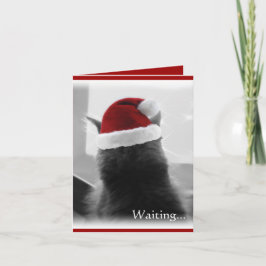 Het schattige Katje van Kerstmis Feestdagen Kaart