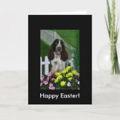 Het schattige Leuke Spaniel Pasen van de Feestdagen Kaart (Voorkant)