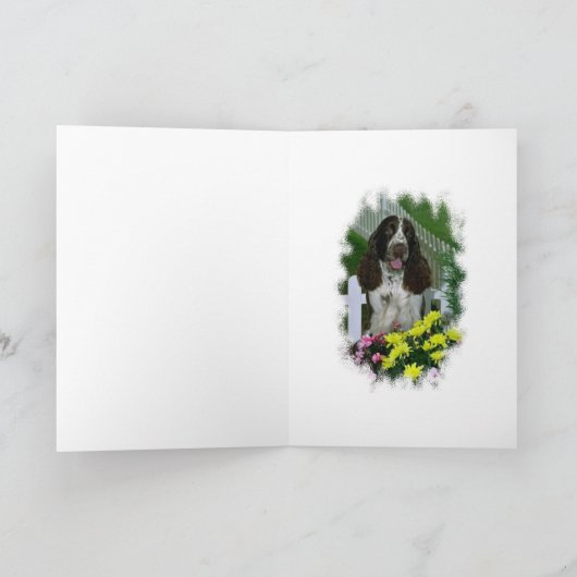 Het schattige Leuke Spaniel Pasen van de Feestdagen Kaart (Binnen)