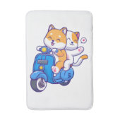 Het Schattige Shiba Koppel Badmat (Voorkant Verticaal)