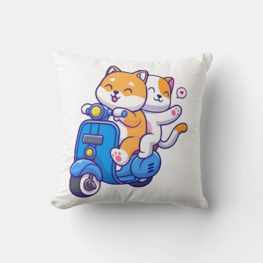 Het Schattige Shiba Koppel Kussen (Voorkant)