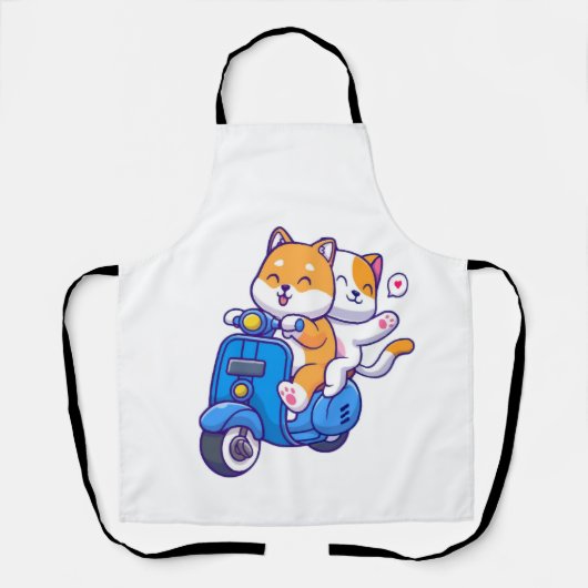 Het Schattige Shiba Koppel Schort (Voorkant)