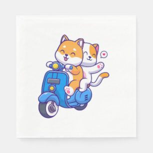 Het Schattige Shiba Koppel Servet