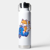 Het Schattige Shiba Koppel Waterfles (Voorkant)