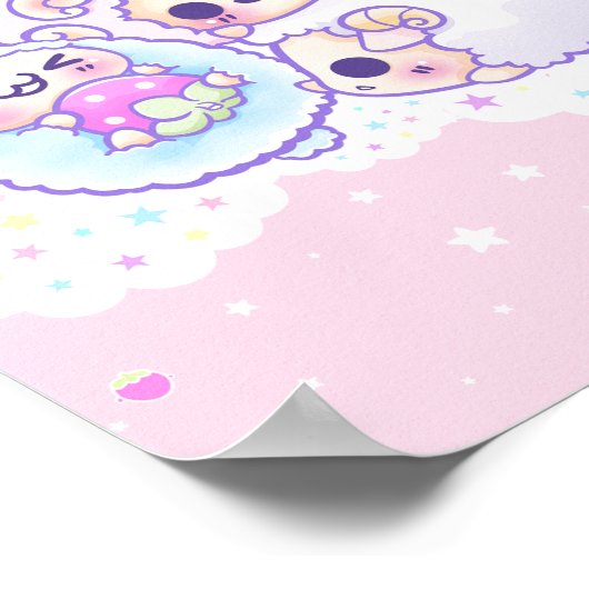 Het schattige snoep schaap poster (Hoek)