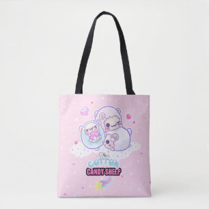Het schattige snoep schaap tote bag