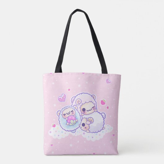 Het schattige snoep schaap tote bag (Achterkant)