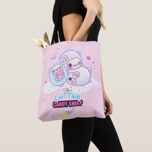 Het schattige snoep schaap tote bag (Dichtbij)