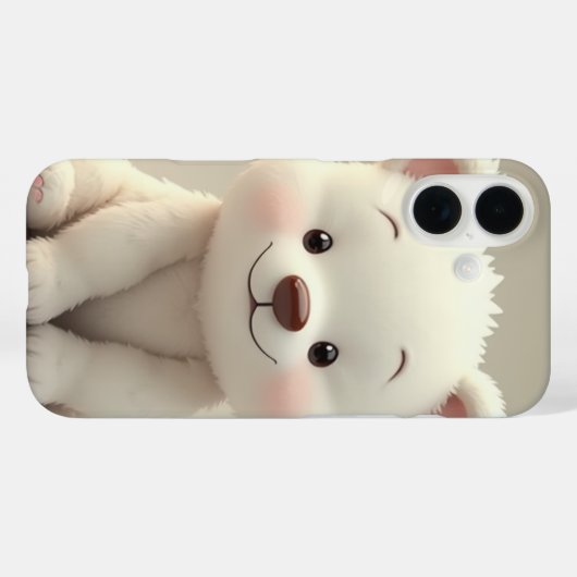 Het Schattigee Beer iPhone 16 Hoesje (Achterkant (horizontaal))