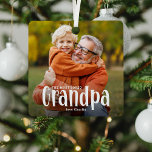 Het Schattigee cadeau van de meest geliefde opa Metalen Ornament<br><div class="desc">Laat een opa weten hoeveel hij hier van houdt; Schattige Modern Custom Photo Grandpa Christmas Ornament. Het ontwerp is voorzien van leuke witte typografie met de tekst 'The Most Loved OPA'. Upload eenvoudig uw favoriete afbeelding en personaliseer de naam / namen van wie het is. Tekstkleur kan worden gewijzigd met...</div>