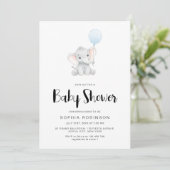 Het Schattigee Elephant Boy Baby shower Kaart (Staand voorkant)
