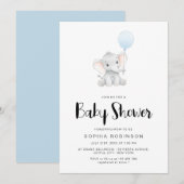 Het Schattigee Elephant Boy Baby shower Kaart (Voorkant / Achterkant)
