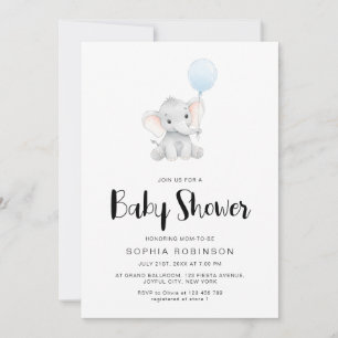 Het Schattigee Elephant Boy Baby shower Kaart