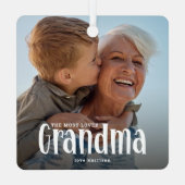 Het Schattigee geschenk van de meest geliefde oma Metalen Ornament (Achterkant)