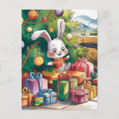 Het Schattigee kleine kerstkonijntje Briefkaart (Voorkant)