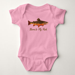 Het Schattigee meisje "Born to Fly Fish" Romper