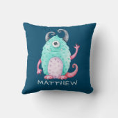 Het Schattigee monster van de jongen Kussen (Achterkant)