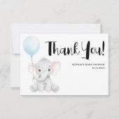 Het Schattigee olifanten Baby shower Bedankkaart (Voorkant)