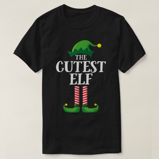 Het Schattigste Elf Kerstvakantie Design T-shirt (Design voorkant)