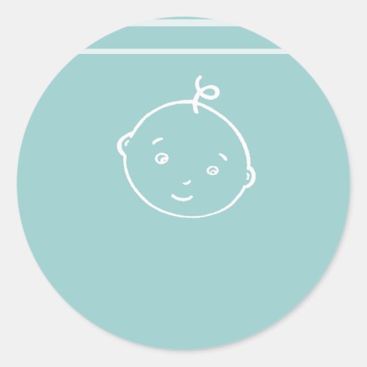 Het schattigste kleine baby gezicht ronde sticker (Voorkant)