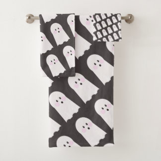 Het schattigste spookpatroon bad handdoek