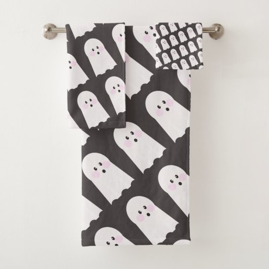 Het schattigste spookpatroon bad handdoek (Insitu)