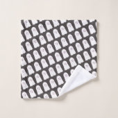 Het schattigste spookpatroon bad handdoek (Wasdoekje)