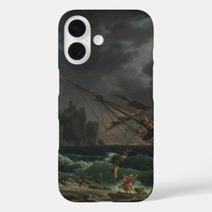 Het scheepswrak door Claude-Joseph Vernet iPhone 16 Hoesje