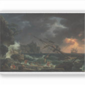 Het scheepswrak door Claude-Joseph Vernet Sticker (Voorkant)