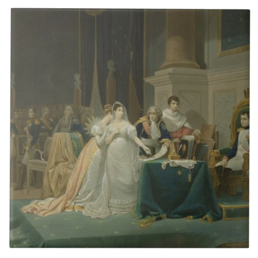 Het scheiden van de Empress Josephine (1763-1814)  Tegeltje (Voorkant)