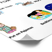 Het schema van de Bedtime Visual Afbeelding dat do Poster (Hoek)