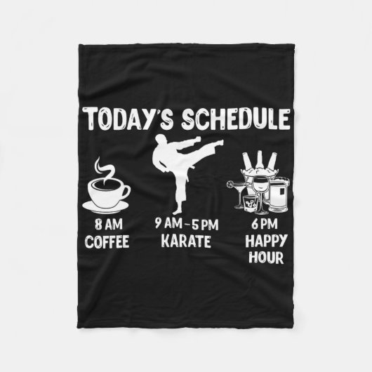 Het schema van vandaag Karate Gift - Grappig Graph Fleece Deken (Voorkant)