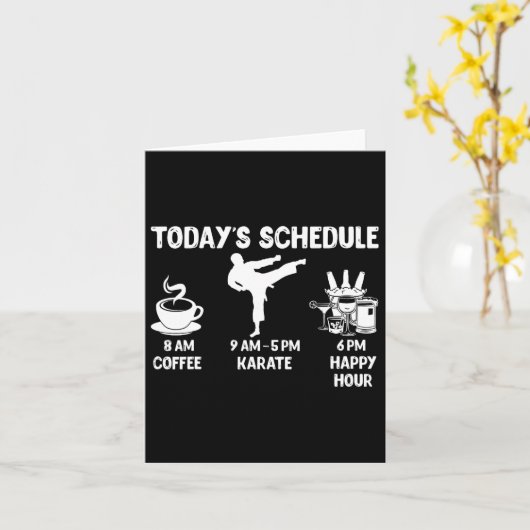 Het schema van vandaag Karate Gift - Grappig Graph Kaart (Gele Bloem)