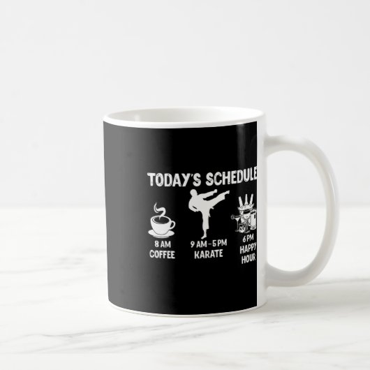 Het schema van vandaag Karate Gift - Grappig Graph Koffiemok (Rechts)