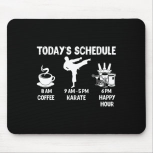 Het schema van vandaag Karate Gift - Grappig Graph Muismat