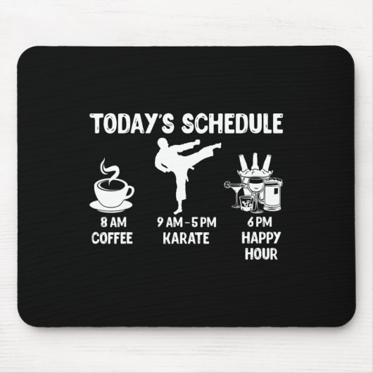 Het schema van vandaag Karate Gift - Grappig Graph Muismat (Voorkant)