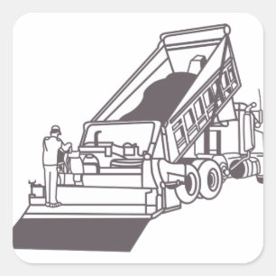 Het schenken van het Overzicht van de Vrachtwagen Vierkante Sticker